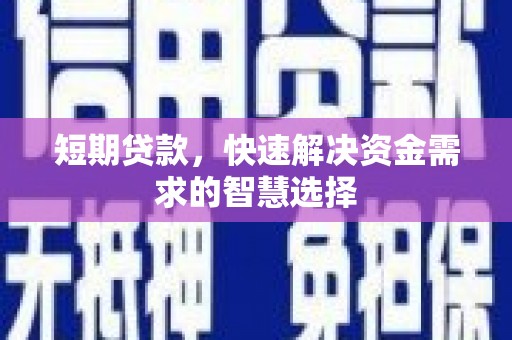 璧山短期贷款，快速解决资金需求的智慧选择