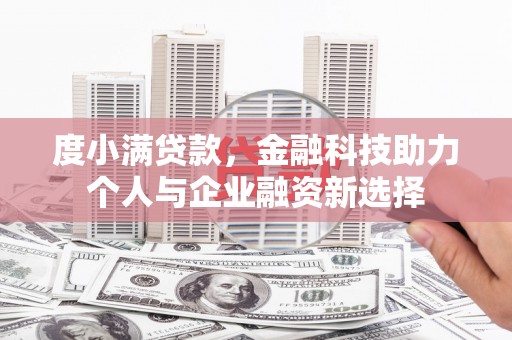 勉县度小满贷款，金融科技助力个人与企业融资新选择