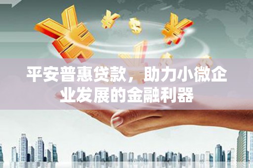 滦南平安普惠贷款，助力小微企业发展的金融利器