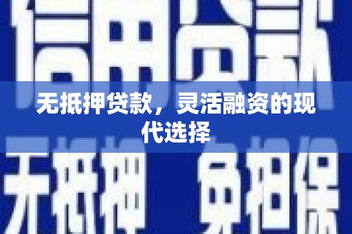 临沭无抵押贷款，灵活融资的现代选择
