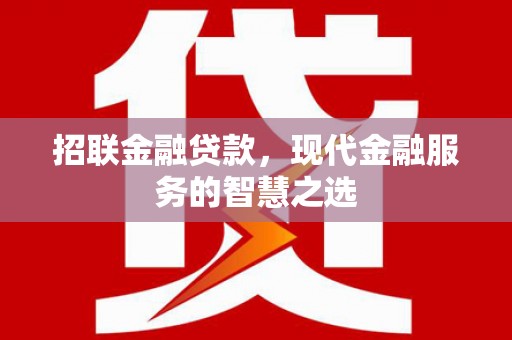 桐城招联金融贷款，现代金融服务的智慧之选