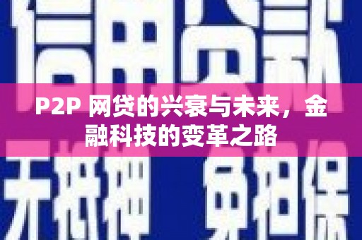 宜章P2P 网贷的兴衰与未来，金融科技的变革之路