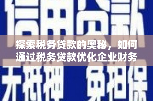 建华探索税务贷款的奥秘，如何通过税务贷款优化企业财务