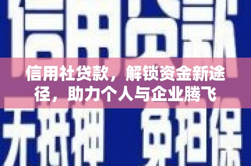 漳州信用社贷款，解锁资金新途径，助力个人与企业腾飞