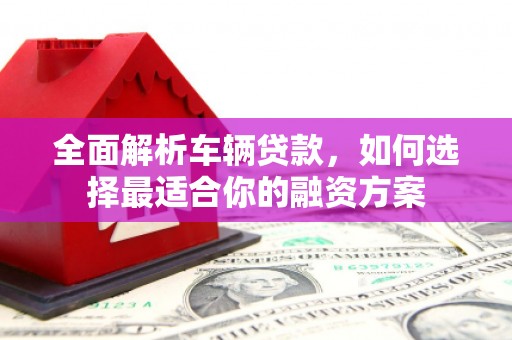 昌邑全面解析车辆贷款，如何选择最适合你的融资方案
