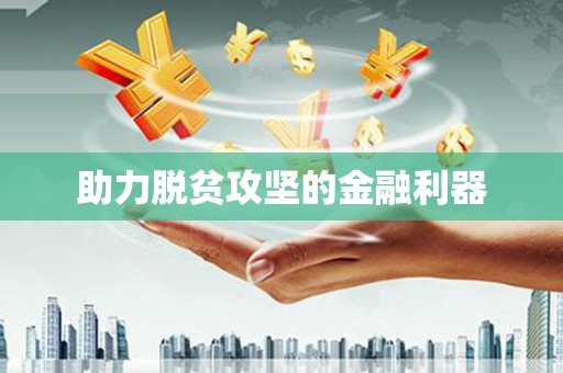 芒市助力脱贫攻坚的金融利器
