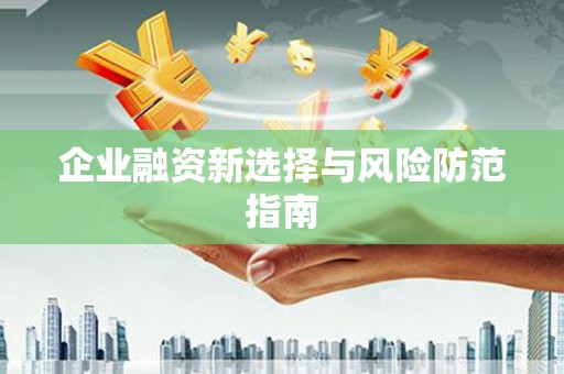东昌府企业融资新选择与风险防范指南